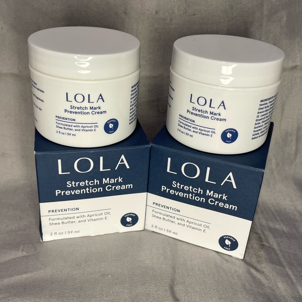 NIB 2 LOLA Stretch Mark Prevention Cream 2oz Each